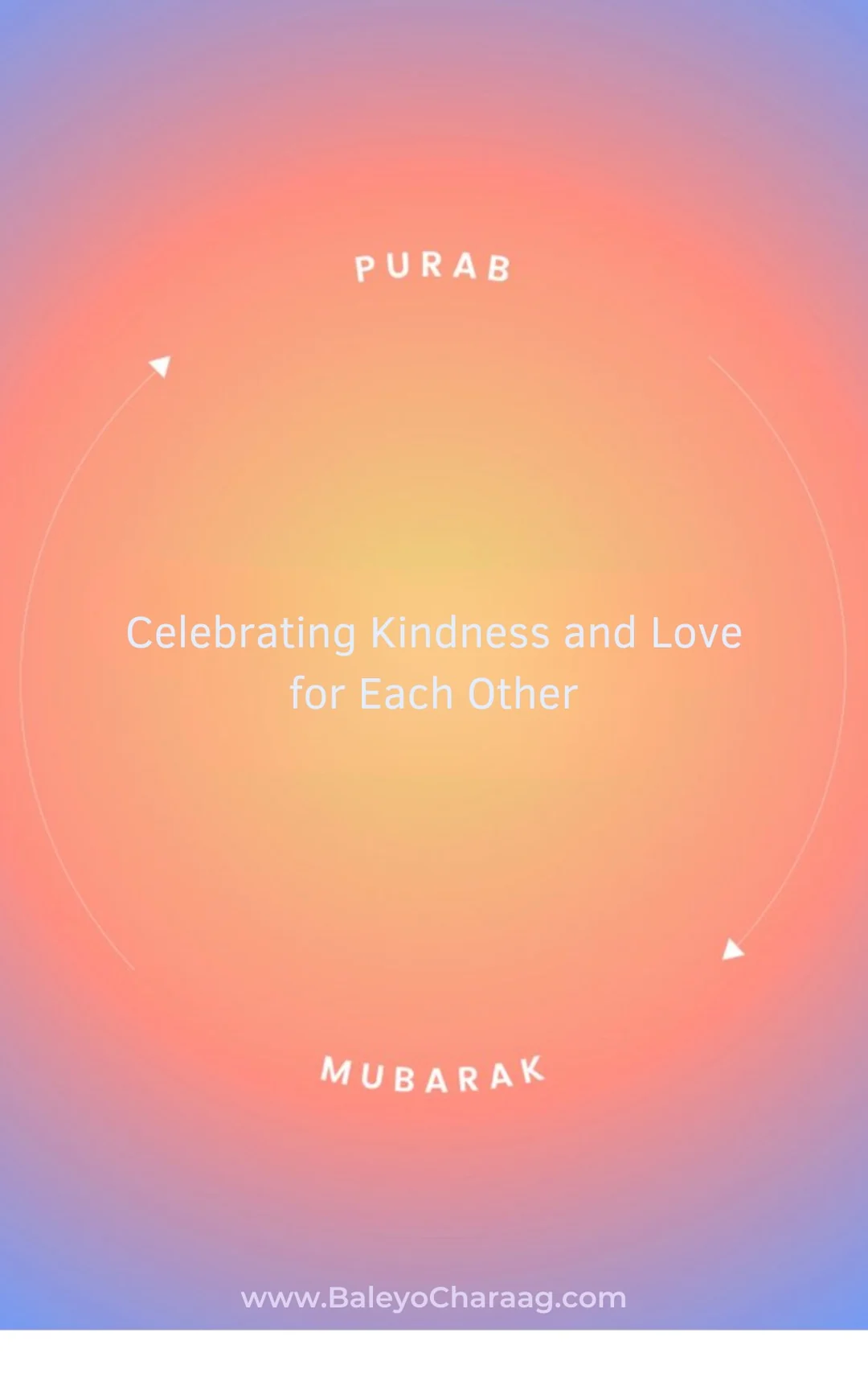 Soft peach and lilac gradient, Purab Mubarak