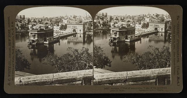 Amritsar, ("pool of immortality,") one of the wealthiest cities of India